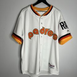 San Diego Padres Coach Harry Dunlop Jersey Mens 48 White Majestic Authentic TBTC