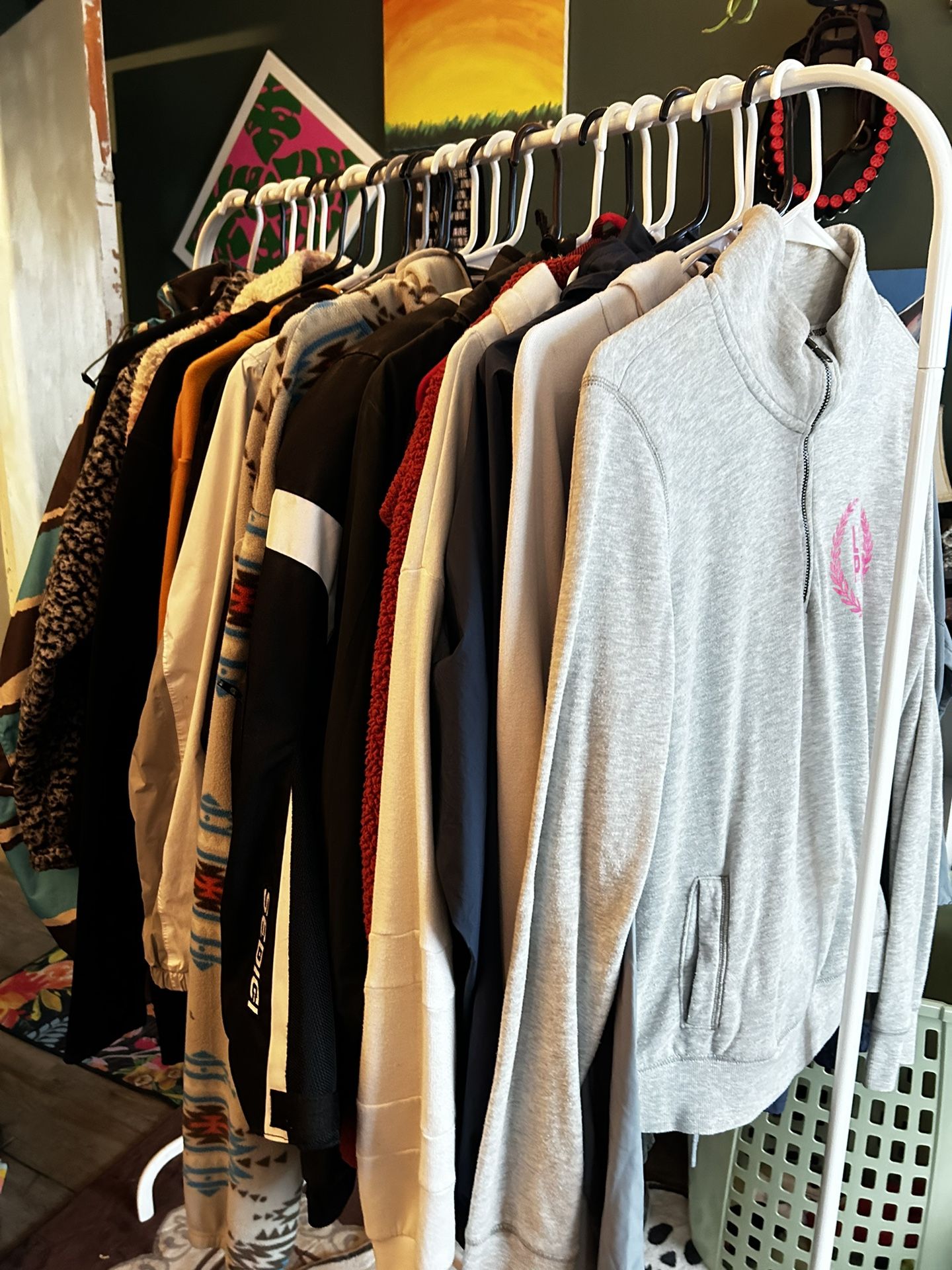 Sweaters. Sweatshirts. Jackets. Riding Jacket. Rain Jackets.