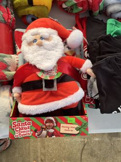 Christmas Santa Clause Pillow and Throw Set