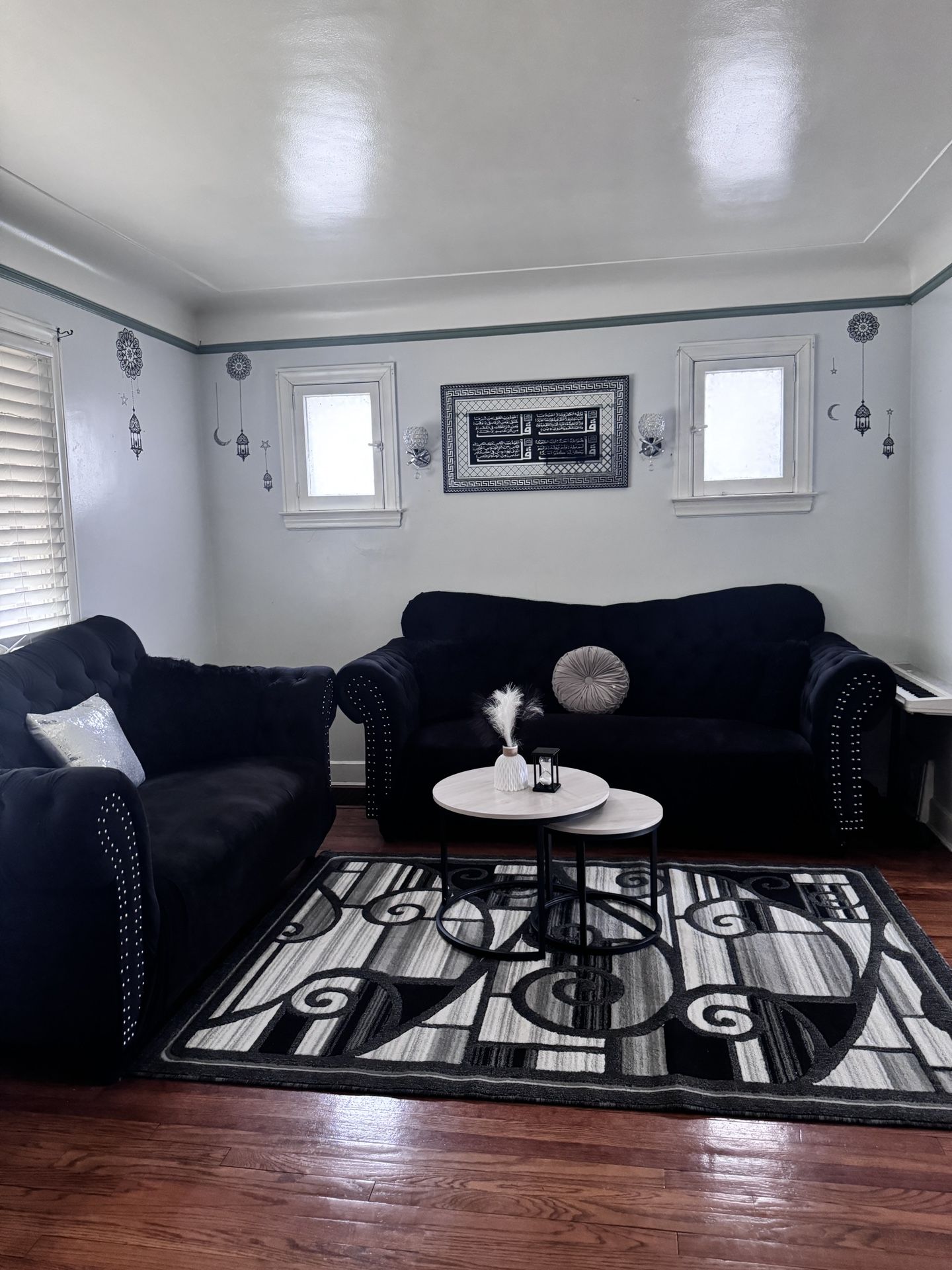 Black Sofa (2 Seat) and (3 Seat)