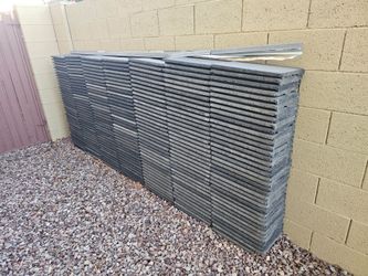 Grey roofing tiles