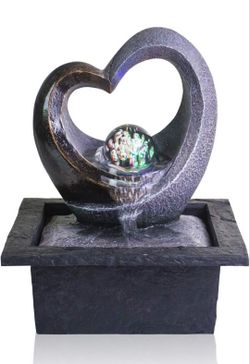 Brand New Tabletop Fountain With LED Light In Box