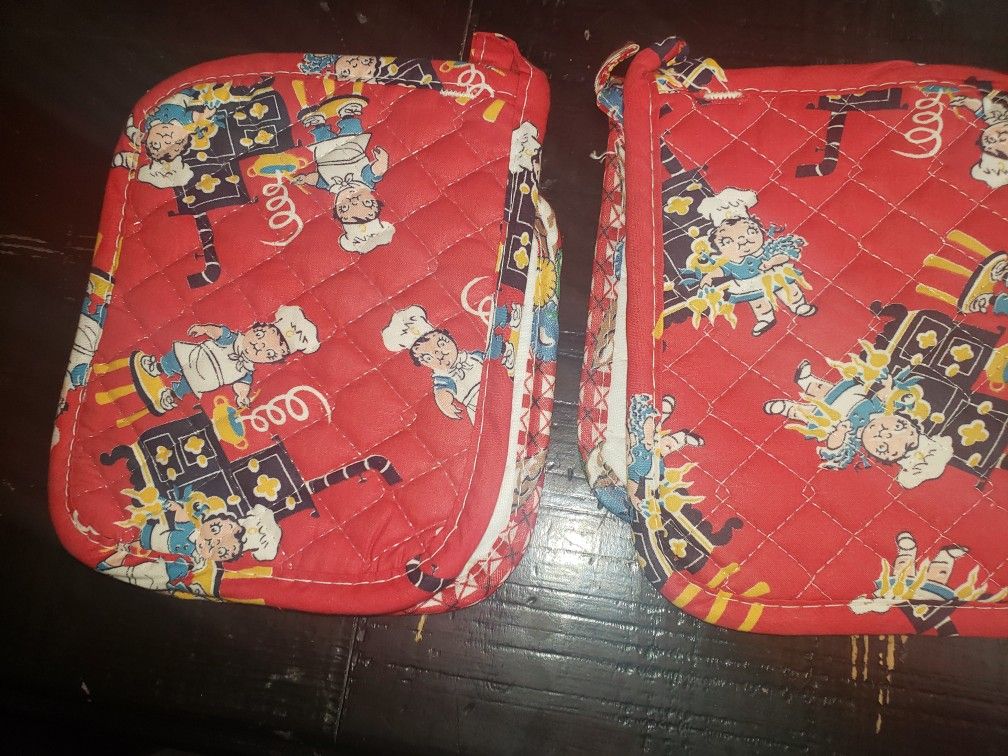 Vintage Campbell soup hot pads