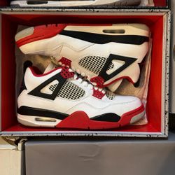 Fire Red 4s Jordans 