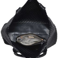 MODA LUXE Woven Unlined Tote Pouch NEW