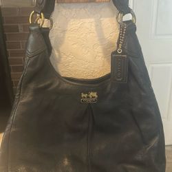 Black Leather Coach Purse