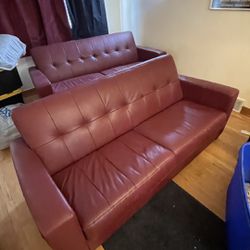 100% Leather Couch  $300 Or Best Offer