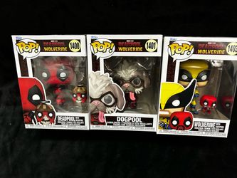 Marvel FUNKO POP DEADPOOL & WOLVERINE 3.75” FIGURES LOT OF 3 (#1400, 1401, 1403) NIB