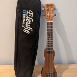 Bluetooth Travel Electric Ukulele With Case - AUX, Headphone Compatible