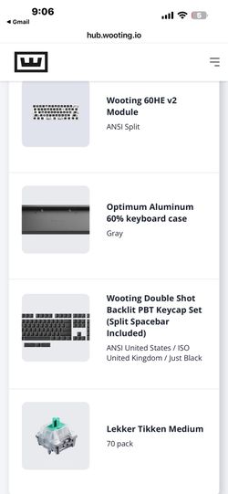 Wooting 60he v2 keyboard