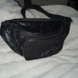 Black Genuine Leather Bag And Amazon Kindle Fire HD 8