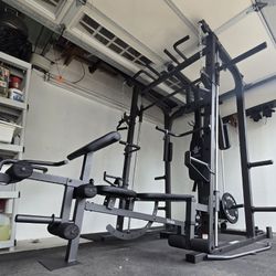 Vesta Smith Machine 1001 | Adj Bench W/ Leg Developer And Preacher Station |Gym Equipment | Fitness | Pulleys|🔴WEIGHTS AND BARBELL SOLD SEPARATELY 🔴
