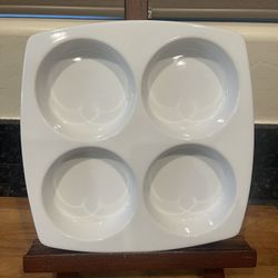 Vintage Crate & Barrel White Porcelain 4 Part