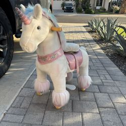 Ponycyle ride on unicorn toy