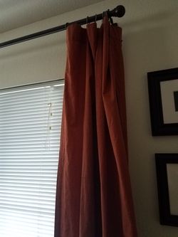Burnt orange curtains
