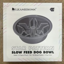 Leashboss Star pattern Slow Feed Dog bowl