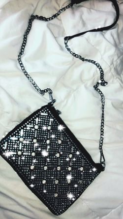 Diamond beaded side purse