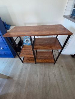 Storage shelf table