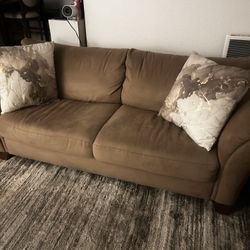 Brown Couch W/ Pillows
