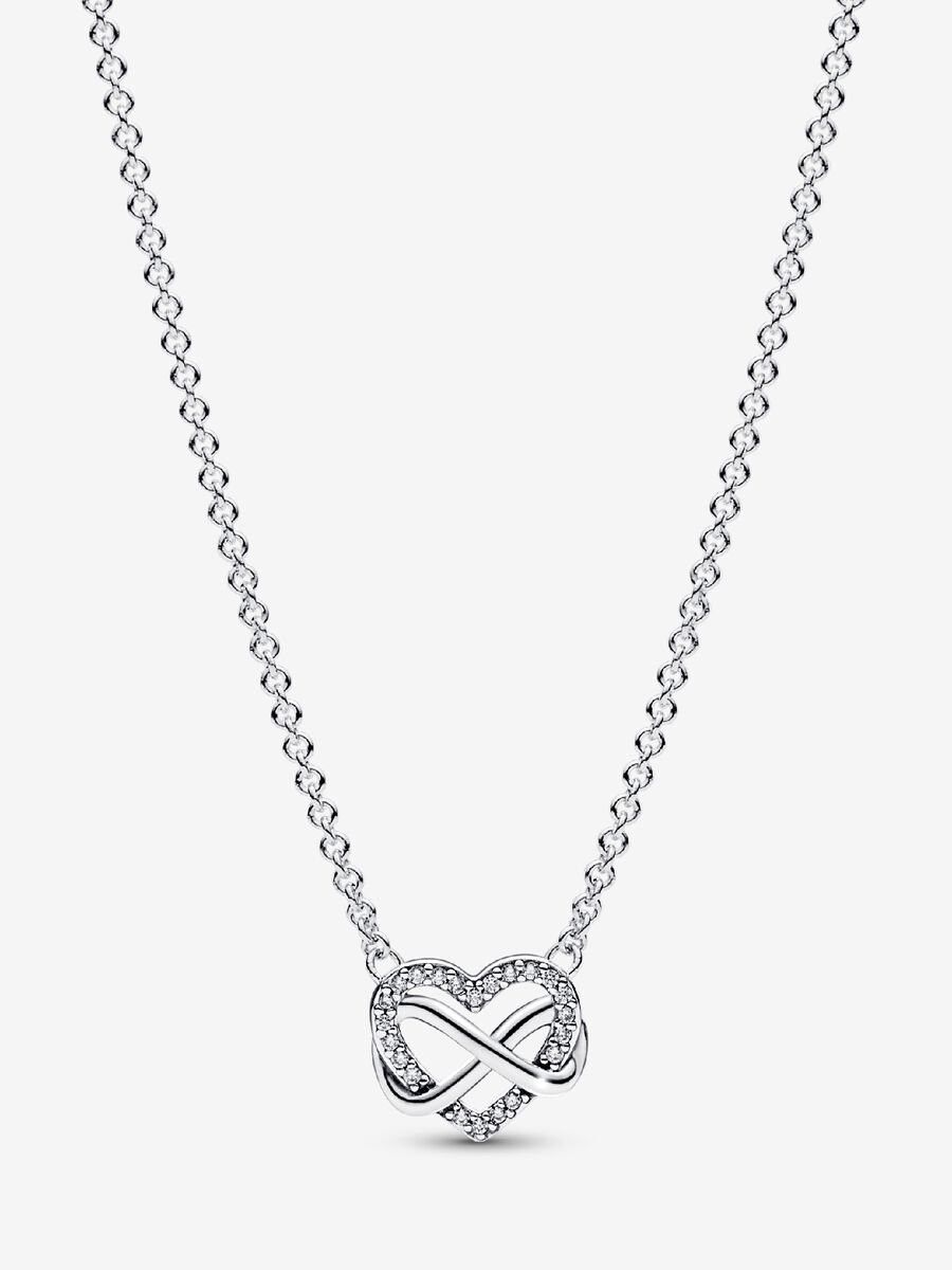 Pandora Sparkling Infinity Heart Collier Necklace Sterling silver