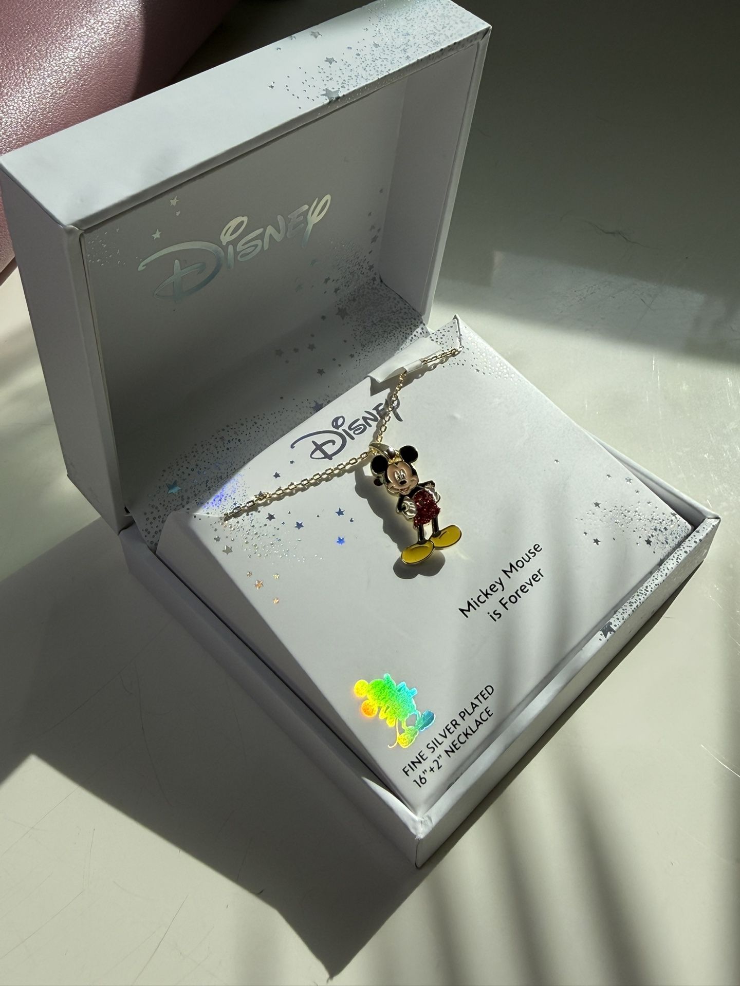 Disney Mickey Mouse Fine Silver Plated Necklace