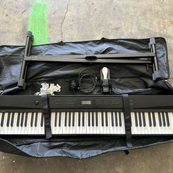 Casio Privia with stand, case, and accessories
