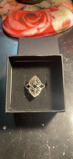 Sterling silver 2 heart design ring