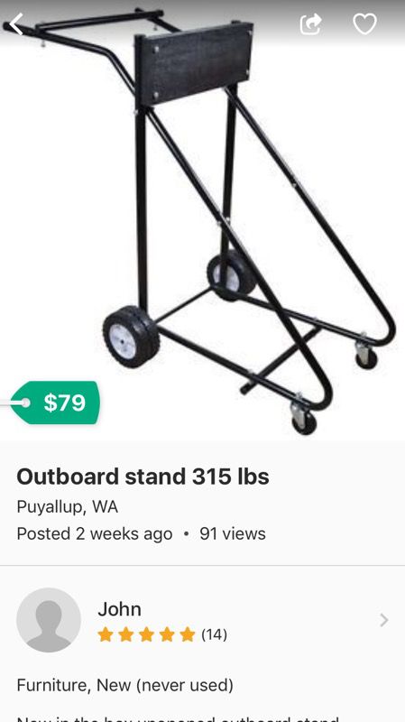 Outboard motor stand 315lbs NEW