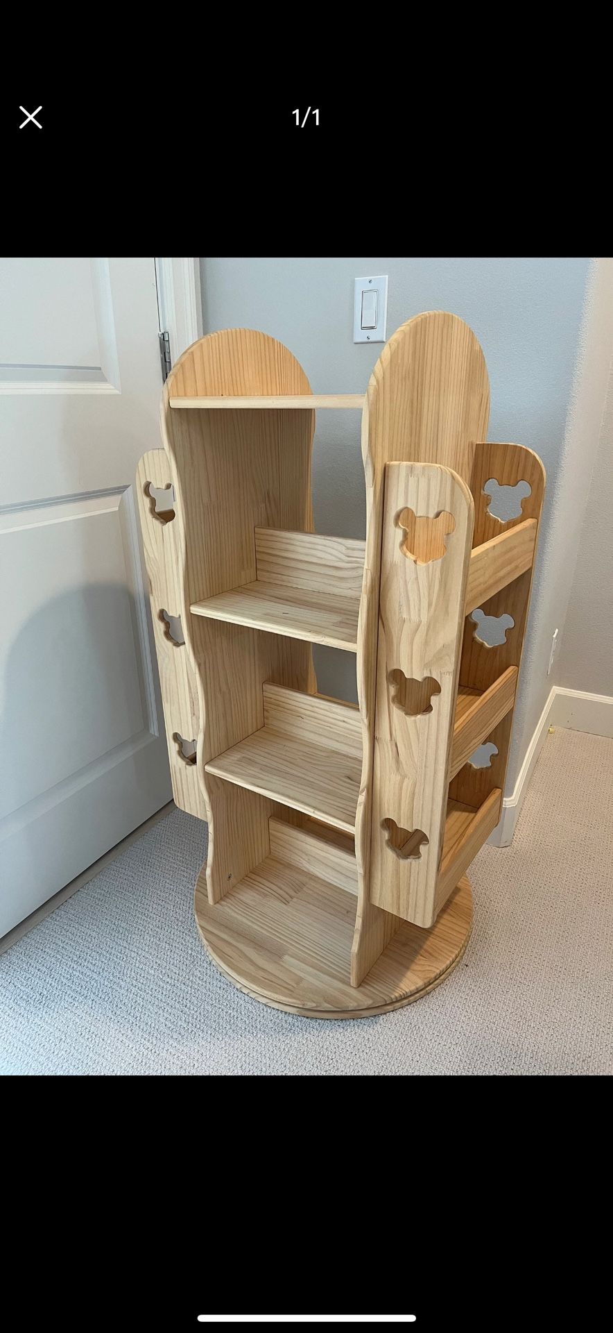 360° Swivel Solid Wood Children’s Bookshelf