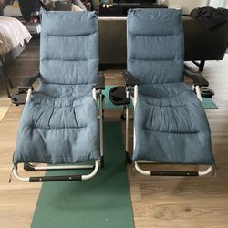 MOPHOTO Zero Gravity Chair, Outdoor Padded Lounge Chair with Side Table, Zero Gravity Recliner Chair, Outdoor Reclining Chair, Sturdy & Comfortable