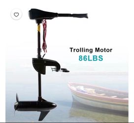 86 Ibs Thrust 8 Speed, Electric Outboard Trolling Motor with Adjustable Handle, Suitable for Saltwater and Freshwater Fishing Boats Stern Installation