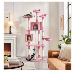 Cat Tree with Scratching Post 79 Inch,  , Pink