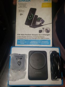 3 In 1 Fast Charging Station, Folding Wireless Charger Stand For IPhone/Apple Watch