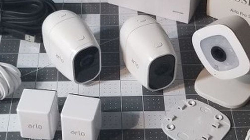 Arlo Pro 2 Home Security Camera System (3 Cameras) with Accessories