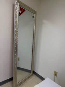 Genuine wood silver vintage frame mirror