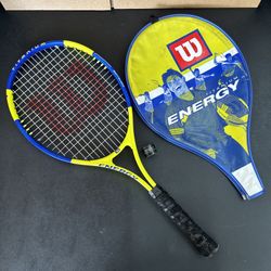 Wilson Energy Tennis Racket With Case Titanium Soft Shock 50-60 Lbs Tension