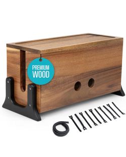 Premium Wood Cable Management Box