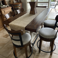 Barstools and table