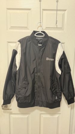 80s 90s Vintage Style Wood Stuck Quilted Lining Bomber Jacket Windbreaker 