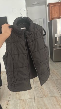 Dark Gray Quilted Puffer Vest