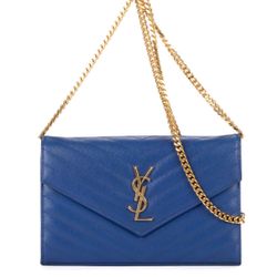 Saint Laurent Chain Wallet - Blue