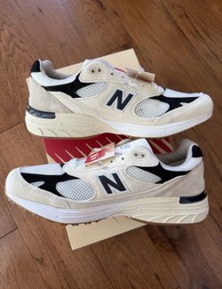New Balance 993 Made in USA Teddy Santis Sea Salt Black XU993WS Mens Size 10.5