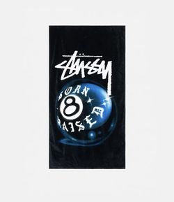 Stussy Born & Raised 8 Ball Beach Towel
