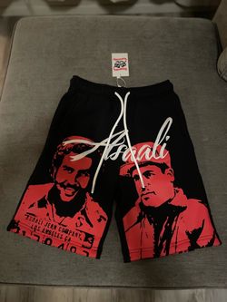 Asaali Jean Company Graphic Shorts