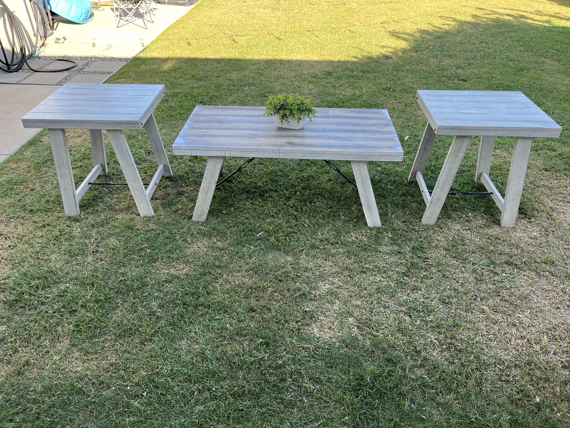 Coffee Table And 2 Side Tables