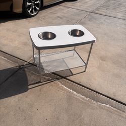 Custom tall dog feed stand