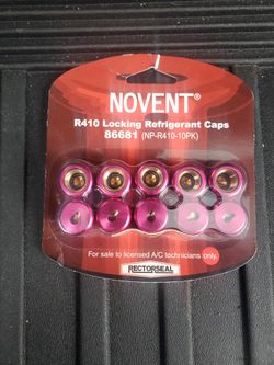 RectorSeal 86681 Novent Pink R410 Cap 1/4" thread, 10 pk