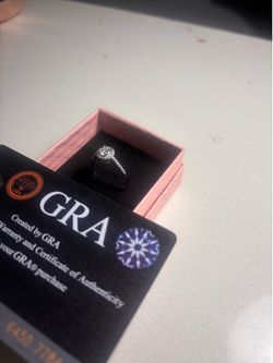 Adjustable size moissanite  promise ring