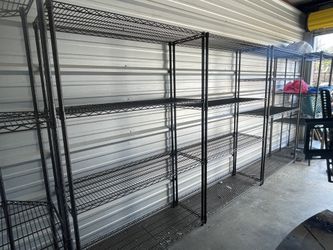 metal shelves