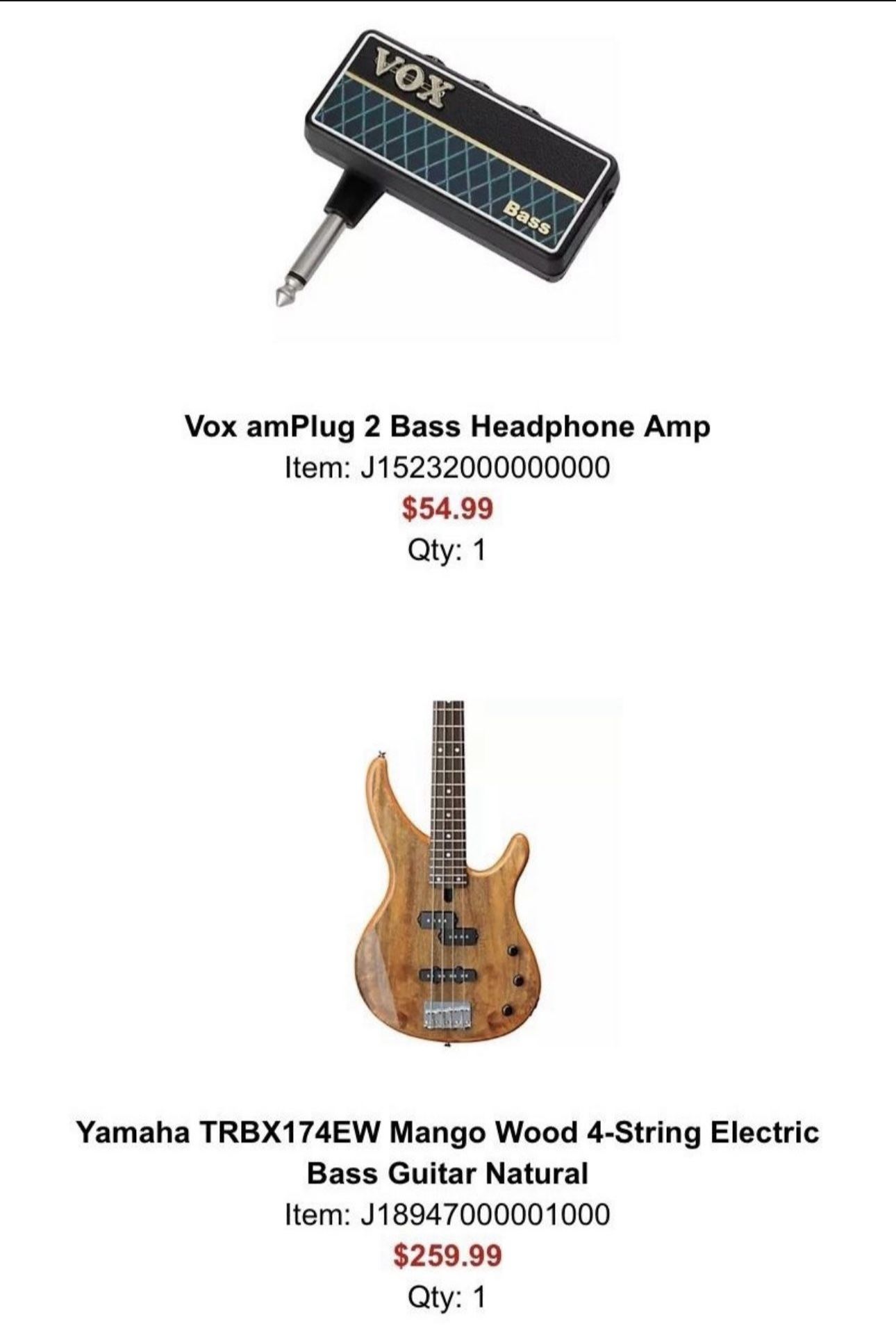 Yamaha Bass And Headphone Amp